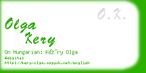 olga kery business card